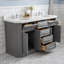 60" Palace Collection Quartz Carrara Cashmere Grey Bathroom Vanity Set With Hardware And F2-0013 Faucets in Chrome Finish-1732722016-1732722019