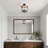 3-light Farmhouse Black Semi Flush Mount-562026225