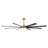 8 Aluminum Blades Industrial Ceiling Fan 3CCT 80inch 6-Speed Reversible Quiet DC Motor , Black and Gold-91062118-91132637