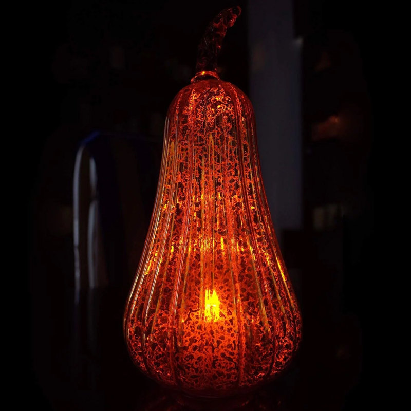Pumpkin Lantern Decorative Pumpkins Decor Fall Decorations Led Timer Candles Battery Operated,