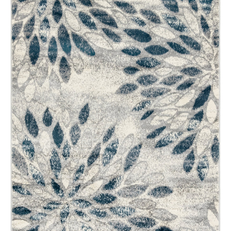 Tapis multicolore abstrait Aamia, Rectangle 5 pi 1 po x 8 pi