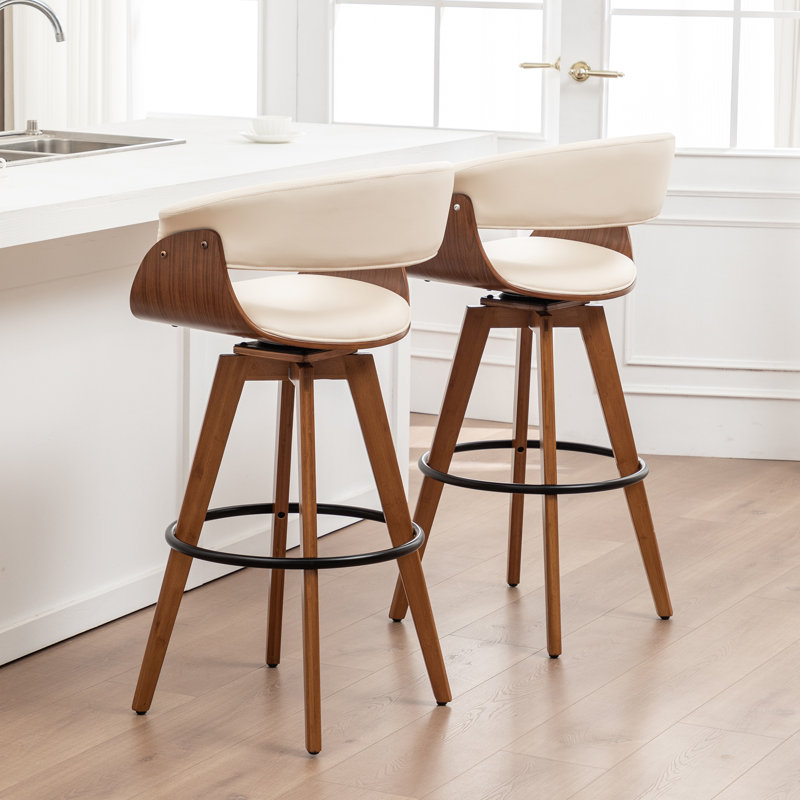 Tabouret de comptoir pivotant 26 po Joeanne, Beige