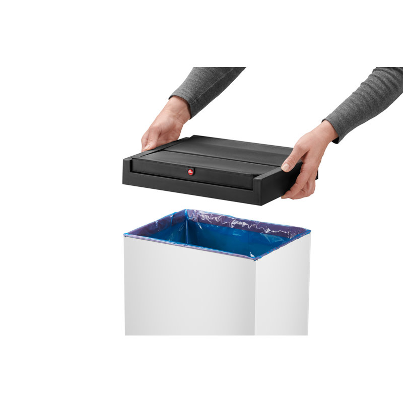  Poubelle à couvercle pivotant Hailo Big Box L 9,2 gallons, Blanc