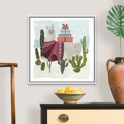 Reproduction d’art sur toile, "fêtes llama IV" par Victoria Borges