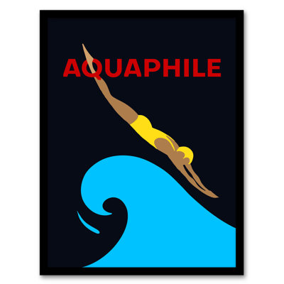 Aquaphile Water Lover Swimmer Diver - Single Picture Frame Print