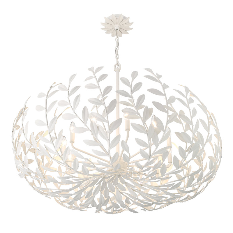 Lustre 12 lumières Aumiller, Blanc mat