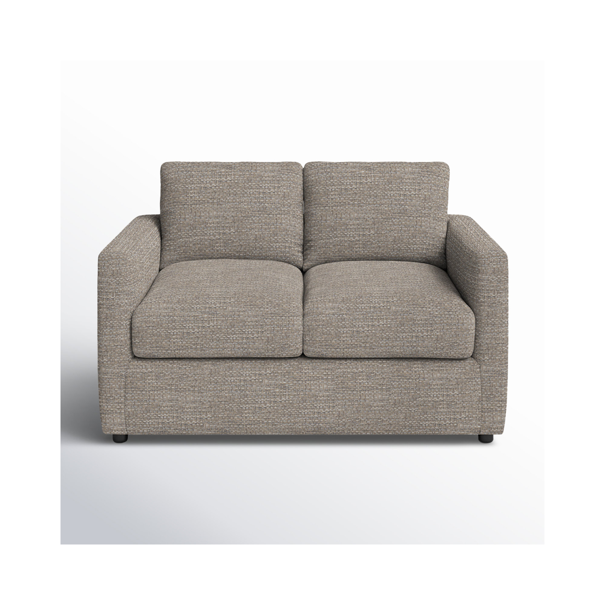 Godwin 53'' Upholstered Loveseat, Drusky Linen Sustain® Basketweave