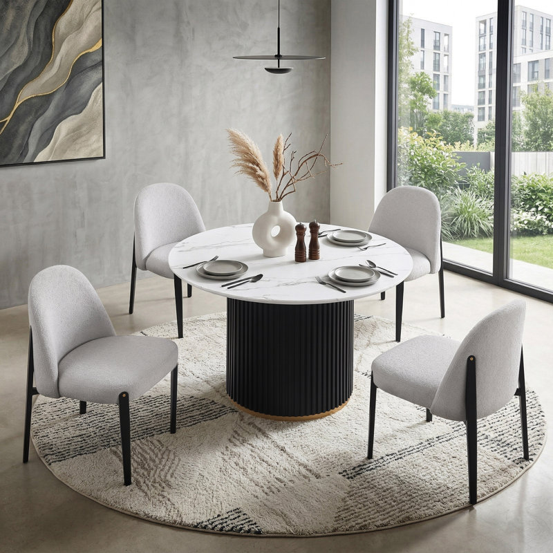 Kirtin 5-Piece Round Dining Table Set