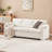 Couch, Upholstered Loveseat Sofa with Soft Chenille Fabric, Comfortable Modern Design for Living Room, Bedroom and Office, Ivory White-472291276