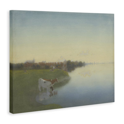«Cows in Serene Shore», art mural sur toile par Jan Voerman