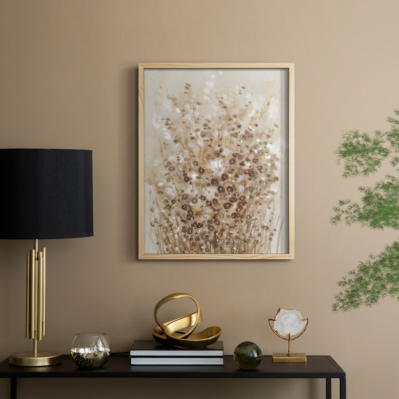 Flourishing II Framed Print - Solid Wood, Natural, H 21 po x l 17 po