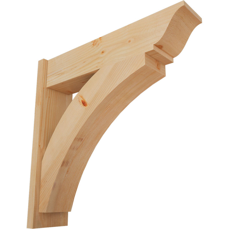 7 1/2"W x 30"D x 30"H Thorton Smooth Traditional Outlooker, Douglas Fir, 30" D x 30" H, 7 1/2" W Douglas Fir (Smooth)