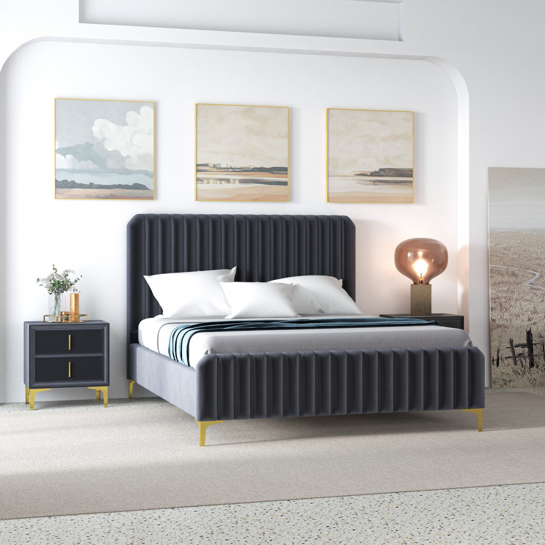 Kelii Upholstered Platform Bed Everly Quinn 