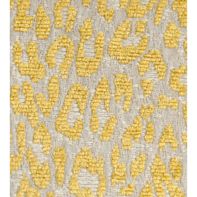 Amazink Leopard Cotton Blend Fabric, Misted Yellow