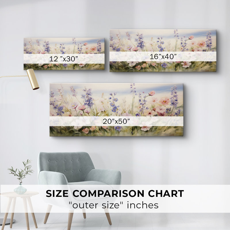 Botanical Series-CC XXII - Toile tendue avec châssis - Prêt à être accroché, H 12 po x l 30 po