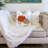 Pumpkin Embroidered Cotton Throw Pillow