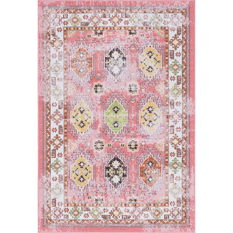Devers Geometric Indoor Rug, Rectangle 6'1" x 9'