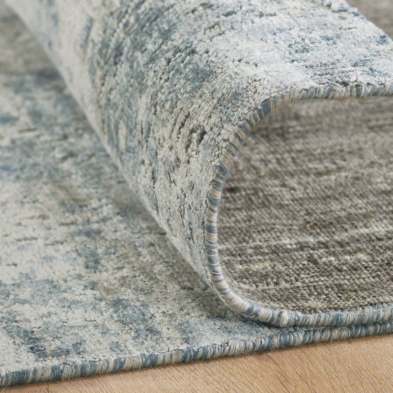 Elements Ocean Haze Handmade Area Rug, Rectangle 12' x 15'