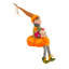 Fille-elfe animée orange