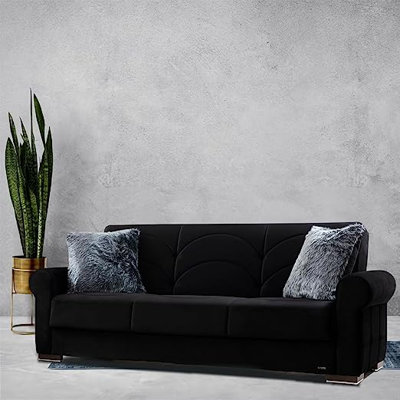 Iliyanka Fabric Convertible Sleeper Sofa Bed 