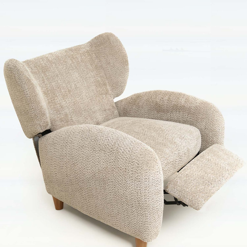 Chaise multifonctionnelle, dossier incurvé, salon et bureau, Camel
