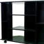 Meuble télé noir en bois 35 po x 30 po - Support d'angle pour écrans