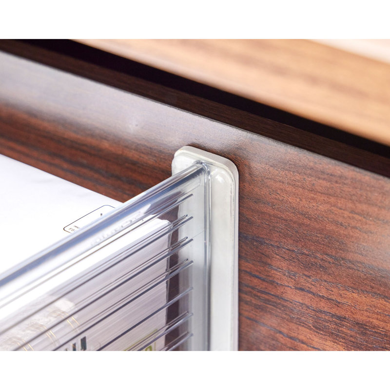 iDesign Plastic Adjustable Deep Drawer Dividers - Set of 8 - Clear