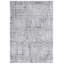 Tapis en polypropylène / polyester abstrait tissé à la machine en gris / gris foncé-467601028