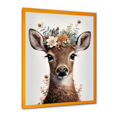 Cute Baby Deer With Floral Crown II " Cute Baby Deer With Floral Crown II "