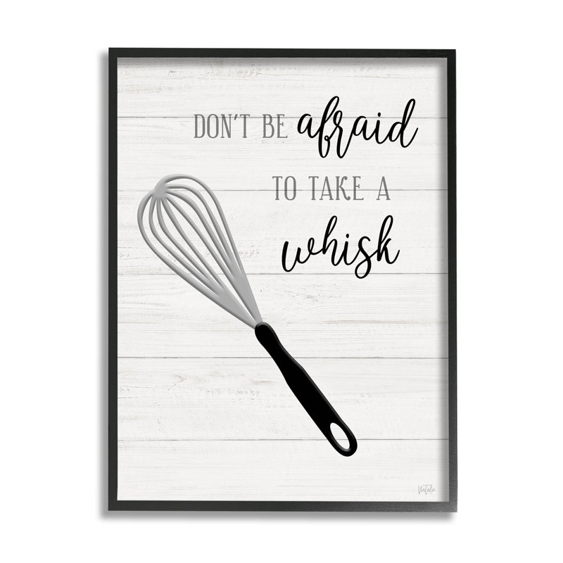 «Don't Be Afayez Take A Whisk», estampe numérique encadrée par Natalie Carpentieri, H 14 po x l 11 po x P 1,5 po