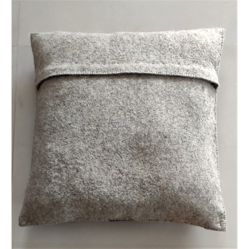 Hand Felted Throw Pillow, Grey, Pillow (includes insert)