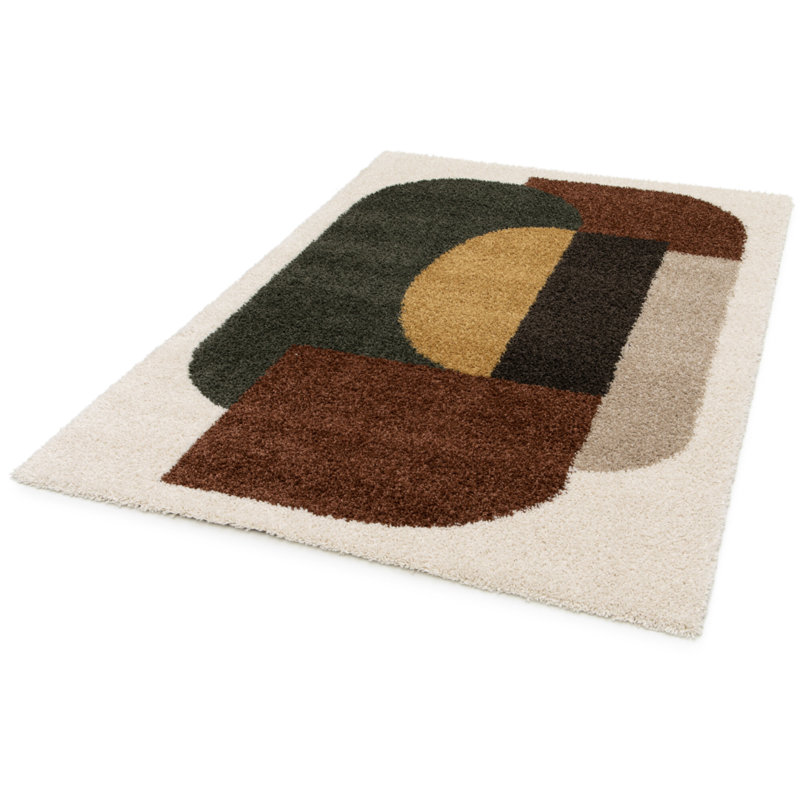 Abstract Shag Area Rug, Rectangle 160 x 230 cm