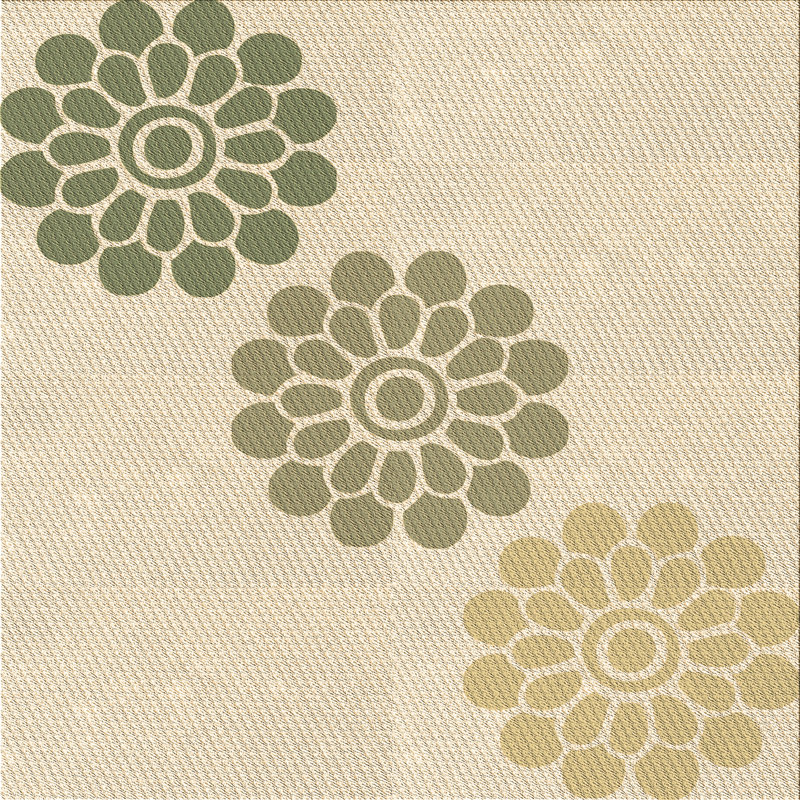 Smallwood Performance Wool Floral Indoor Rug, Square 6'