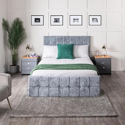 Upholstered Bed with Mattress, Single (3'), Mink