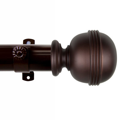 Shuster Adjustable 1.5" Single Curtain Rod