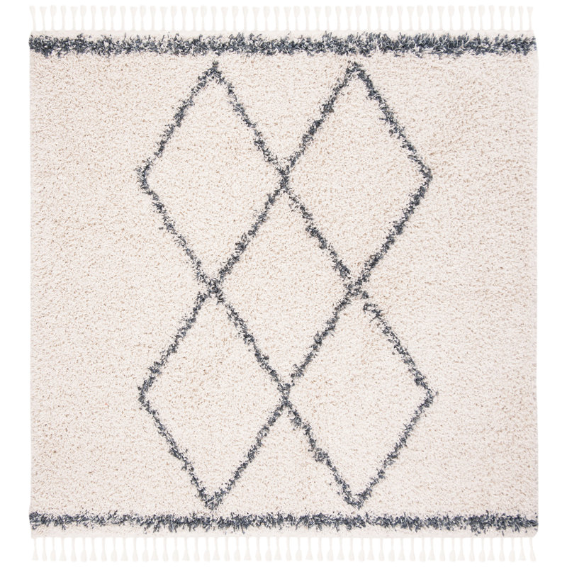 Tapis à poils longs Casserly Pro Lux, Carré 6 pi 7 po