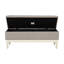 Banc de rangement touffeté crème antique / gris clair Voir ci-dessous