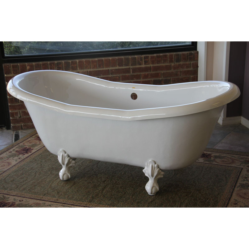 Duchess 68" x 30" Clawfoot Soaking Bathtub, White