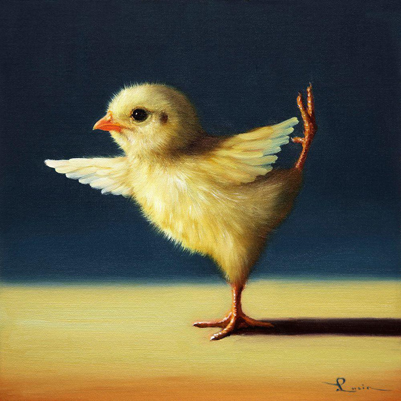 "Rosalind Wheeler Heffernan", art sur toile tendue par Lucia Gallery: Yoga Chick Dancer Pose