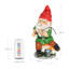 Statue de jardin peinte à la main Exhart Good Time Fishing Felix Gnome on Stool