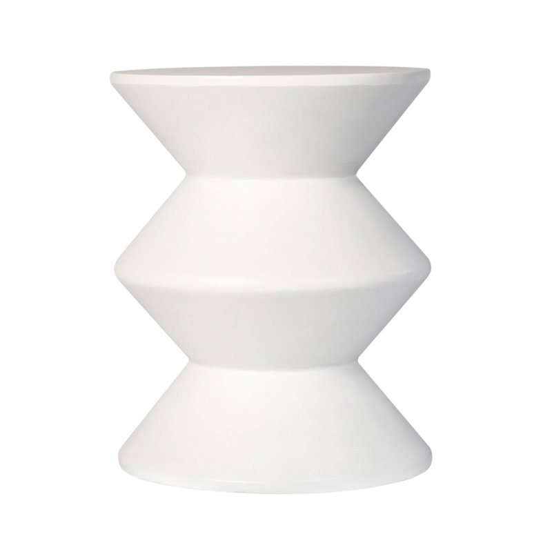 Table d'appoint Isiah, Blanc
