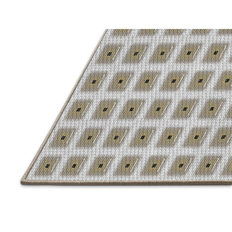Tapis zone grise à motifs, Rectangle 5 pi x 8 pi