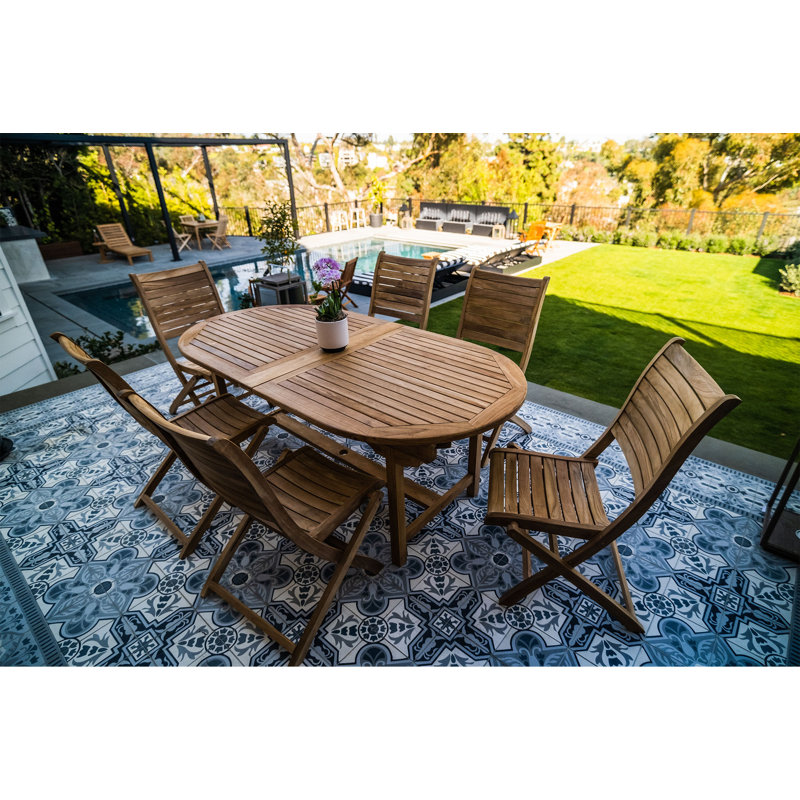 Chaise pliante en teck naturel Nordic Teak - Loon Peak®