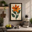 Orange Bloom Study Botanical - Wrapped Canvas-1591219059-1591219060