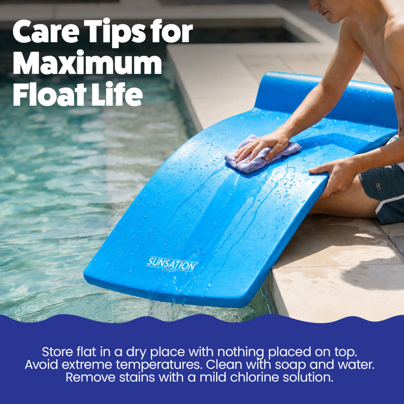 Flotteur de piscine en mousse de 1,75 po TRC Sunsation, Bleu Bahamas