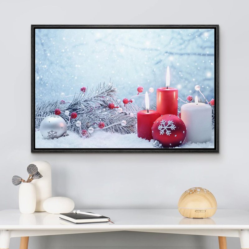 Christmas Holiday Celebration " IDEA4WALL Canvas Wall Art Merry Christmas Pictures Home Wall Decorations For Bedroom Living Room Paintings Canvas Prints Framed "