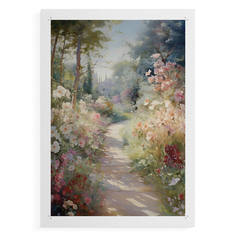 Imprimé floral rétro CCXCV III - Reproduction de toile seulement - NON-CADRE, H 18 po x l 12 po