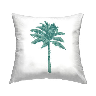 Coussin moderne à motif tropical imprimé par Kristen Drew