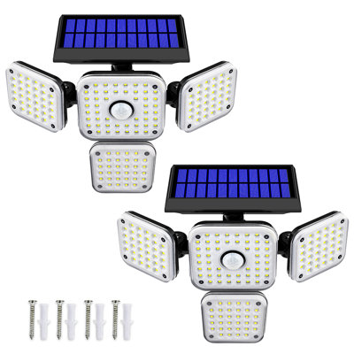 144LED Solar Motion Sensor Lights Waterproof Outdoor Security Lights for Driveway Yard Garage