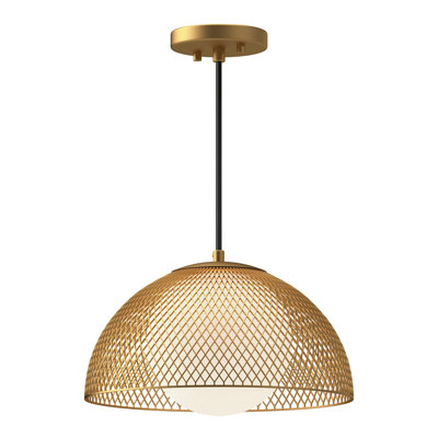 Malte Single Light Glass Steel Pendant